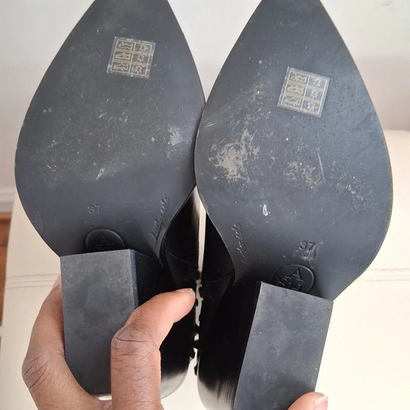 ASH Boy Biz Leather Studded Cowboy Boots Size 7 - Picture 11 of 13